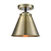 Innovations Lighting Appalachian 8" Wide Semi-Flush Ceiling Fixture Black Antique Brass / Antique Brass