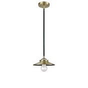 Innovations Lighting Railroad 8" Wide Mini Pendant Black Antique Brass / Antique Brass