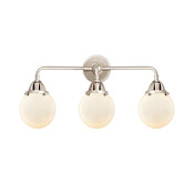 Innovations Lighting Beacon 3 Light 24" Wide Vanity Light Polished Nickel / Matte White