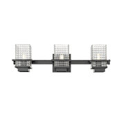 Innovations Lighting Wellfleet 3 Light 24" Wide Vanity Light Black / Clear