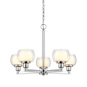 Innovations Lighting Cairo 5 Light 20" Wide Chandelier Polished Chrome / White / Clear