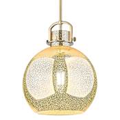 Innovations Lighting Newton Sphere 14" Wide Pendant with Mercury Glass Shade Brushed Brass