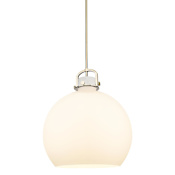 Innovations Lighting Newton Sphere 18" Wide Pendant Champagne Bronze / White
