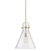 Innovations Lighting Newton Cone 14" Wide Pendant Champagne Bronze / Seedy