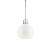 Innovations Lighting Newton Sphere 16" Wide Suspension Pendant Satin Nickel