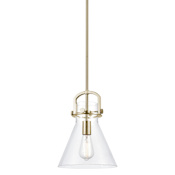 Innovations Lighting Newton Cone 10" Wide Pendant Champagne Bronze / Clear