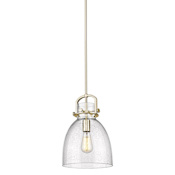Innovations Lighting Newton Bell 1 Light 10" Wide Suspension Pendant Champagne Bronze / Seedy