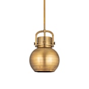 Innovations Lighting Newton Sphere 8" Wide Suspension Mini Pendant Brushed Brass / Brushed Brass