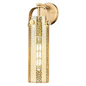 Innovations Lighting Pilaster 17" Tall Wall Sconce with Mercury Glass Shade Champagne Bronze