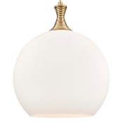 Innovations Lighting Astor 14" Wide Pendant with Matte White Glass Shade Brushed Brass