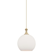 Innovations Lighting Astor 12" Wide Pendant Brushed Brass / Matte White