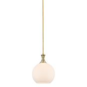 Innovations Lighting Astor 10" Wide Pendant Brushed Brass / Matte White