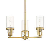 Innovations Lighting Utopia 3 Light 22" Wide Multi Light Pendant Brushed Brass / Clear