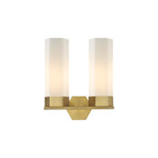 Innovations Lighting Claverack 2 Light 14" Wide Vanity Light Brushed Brass / Matte White