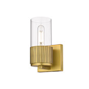 Innovations Lighting Bolivar 7" Tall Wall Sconce Brushed Brass / Clear
