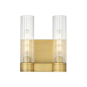 Innovations Lighting Empire 2 Light 13" Tall Wall Sconce Brushed Brass / Clear