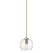 Innovations Lighting Crown Point 6" Wide Mini Pendant Brushed Brass / Clear