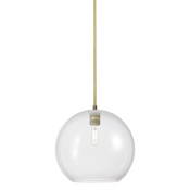 Innovations Lighting Crown Point 12" Wide Pendant Brushed Brass / Clear