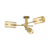 Innovations Lighting Crown Point 3 Light 30" Wide Semi-flush Mount Ceiling Fixture Brushed Brass / Mercury