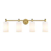 Innovations Lighting Crown Point 4 Light 34" Wide Vanity Light Brushed Brass