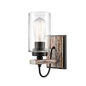 Innovations Lighting Paladin 11" Tall Wall Sconce Matte Black / Clear