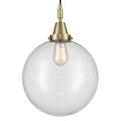 Innovations Lighting Beacon 12" Wide Pendant with Clear Glass Shade Antique Brass