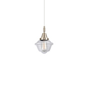 Innovations Lighting Oxford 8" Wide Mini Pendant Brushed Satin Nickel / Clear
