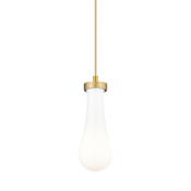 Innovations Lighting Owego 5" Wide Mini Pendant Brushed Brass / Gloss White