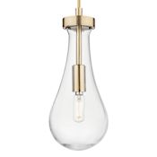 Innovations Lighting Owego 12" Tall Mini Pendant with Clear Glass Shade Champagne Bronze