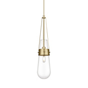 Innovations Lighting Milan 4" Wide Mini Pendant Brushed Brass / Clear