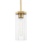 Innovations Lighting Blakeley 5" Wide Mini Pendant with Clear Glass Shade Brushed Brass
