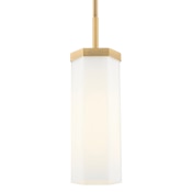 Innovations Lighting Blakeley 5" Wide Mini Pendant with Matte White Glass Shade Brushed Brass