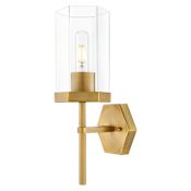 Innovations Lighting Blakeley 15" Tall Wall Sconce with Clear Glass Shade Brushed Brass