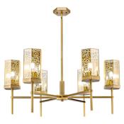 Innovations Lighting Blakeley 6 Light 32" Wide Chandelier with Mercury Glass Shades Brushed Brass