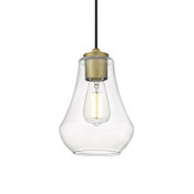 Innovations Lighting Fairfield 7" Wide Mini Pendant Brushed Brass / Clear