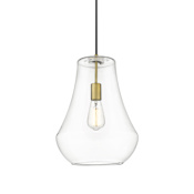 Innovations Lighting Fairfield 12" Wide Pendant Brushed Brass / Clear