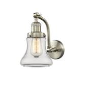 Innovations Lighting Bellmont Single Light 12" Tall Bathroom Sconce Brushed Satin Nickel / Clear