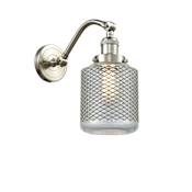 Innovations Lighting Stanton Single Light 10" Tall Bathroom Sconce Brushed Satin Nickel / Clear
