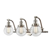 Innovations Lighting Beacon 3 Light 26" Wide Bathroom Vanity Light Brushed Satin Nickel / Clear