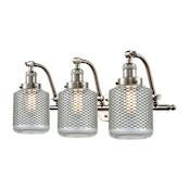 Innovations Lighting Stanton 3 Light 28" Wide Bathroom Vanity Light Brushed Satin Nickel / Clear