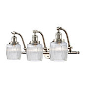 Innovations Lighting Colton 3 Light 27" Wide Bathroom Vanity Light Brushed Satin Nickel / Clear