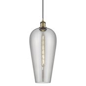 Innovations Lighting Chelsea 8" Wide Mini Pendant Antique Brass / Light Smoke