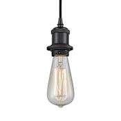 Innovations Lighting Bare Bulb Single Light 5" Wide Mini Pendant Matte Black