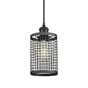 Innovations Lighting Nestbrook 5" Wide Cage Mini Pendant Matte Black