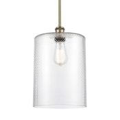 Innovations Lighting Cobbleskill 9" Wide Mini Pendant Clear / Antique Brass