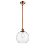Innovations Lighting Large Athens 10" Wide Mini Pendant Antique Copper / Clear