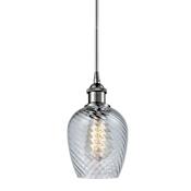 Innovations Lighting Salina 5" Wide Mini Pendant Brushed Satin Nickel / Clear Spiral Fluted