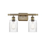 Innovations Lighting Hadley 2 Light 16" Wide Vanity Light Clear / Antique Brass