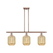 Innovations Lighting Preston 3 Light 36" Wide Linear Pendant Antique Copper / Mercury