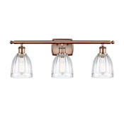 Innovations Lighting Brookfield 3 Light 26" Wide Bathroom Vanity Light Antique Copper / Clear